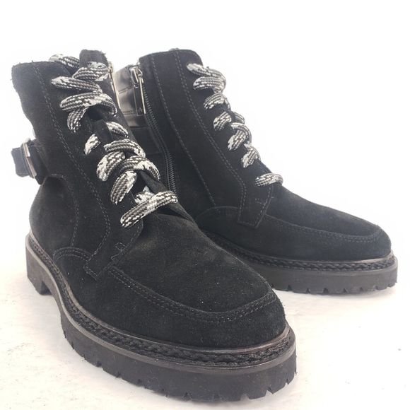 AQUATALIA Women's Mayra Boot Black Size 5 Weatherproof Lace-Up Quilted - Picture 4 of 12